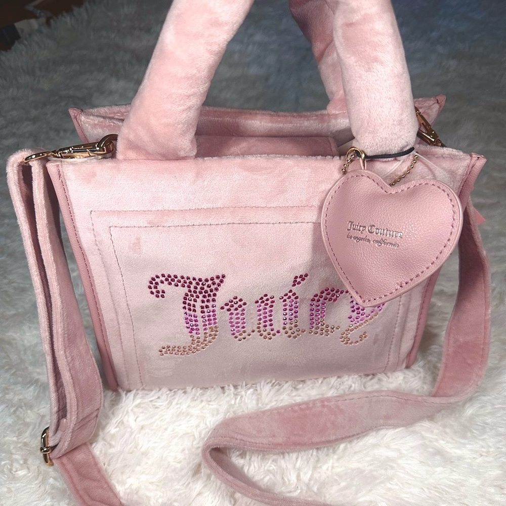 Juicy Couture Blush Pink Velvet Tote